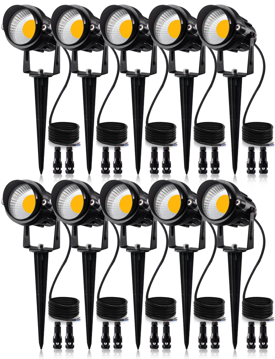 Brass Landscape Light | Waterproof & Easy to Install 12-Pack Without Bulbs